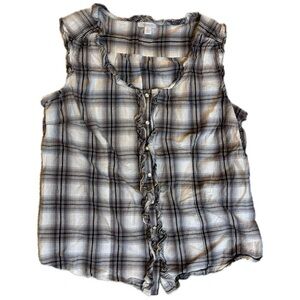 Plaid Ruffle Top